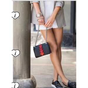 Brighton Amore Flap Crossbody Hearts Bag - Perfect Valentine Gift MSRP $195